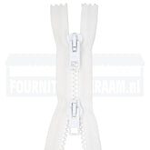 Rits dubbel deelbaar | Opti | plastic P60 | 70 cm | 009 wit Dubbel Deelbare Rits OPTI - DD - P60 - 70 - CM - 009 - WIT